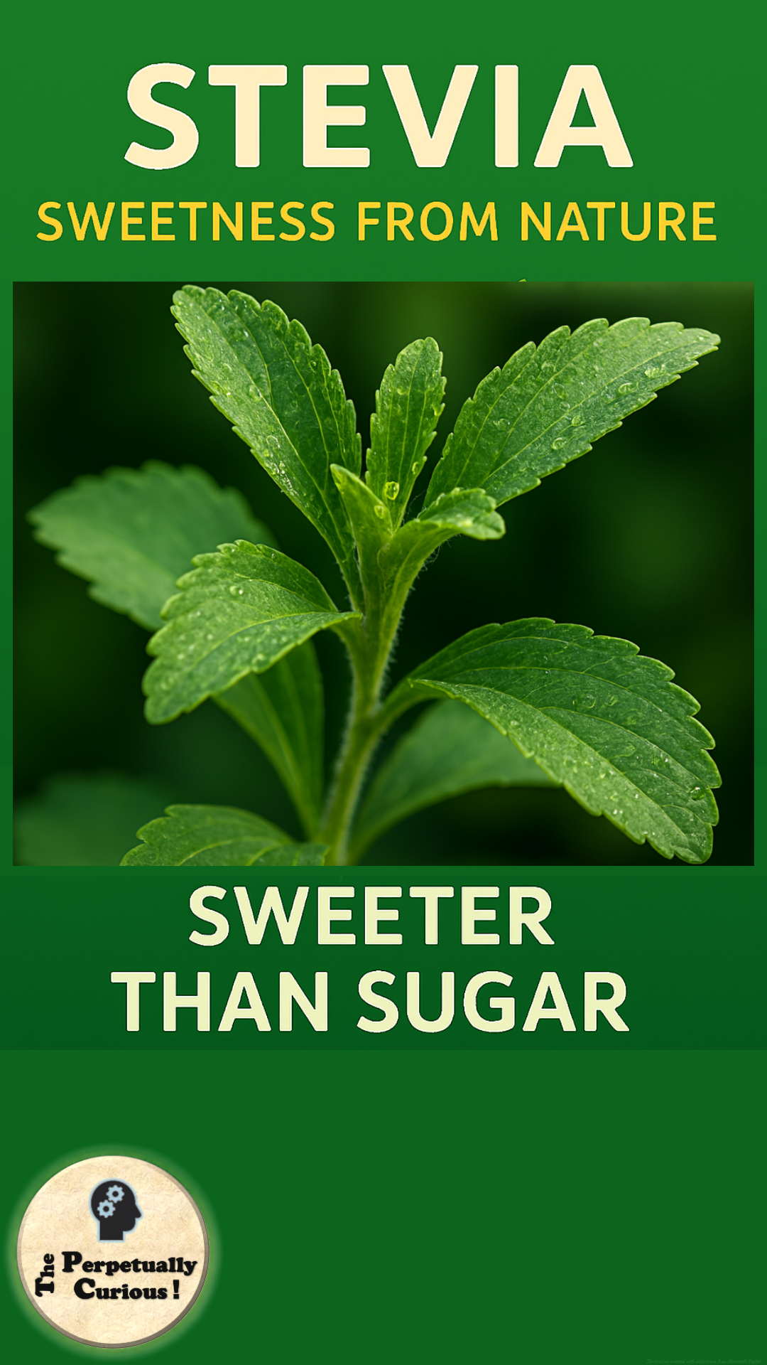 Stevia plant visual introducing the natural sweetener and its food science background