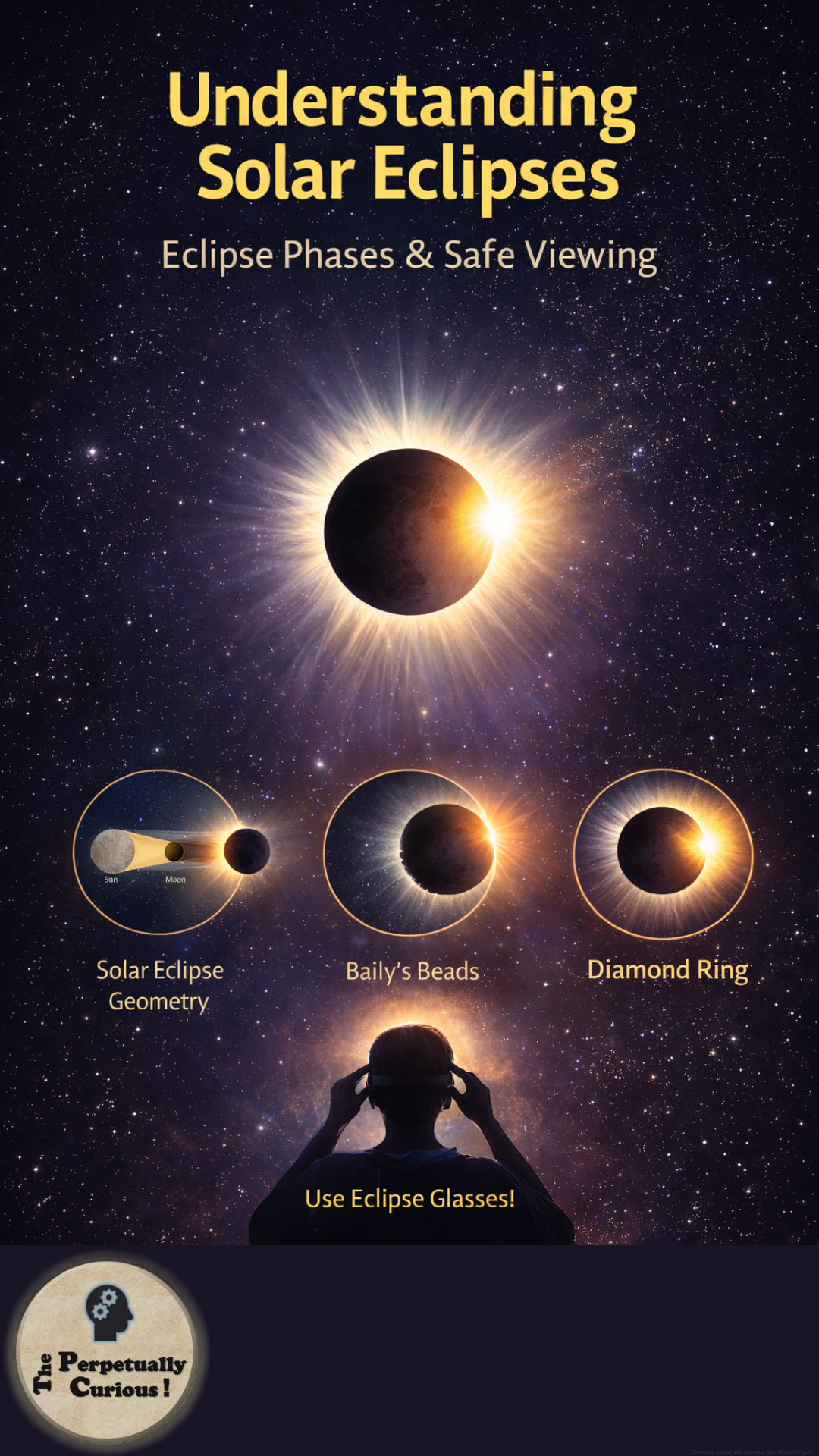 Visual gateway for an article on solar eclipses