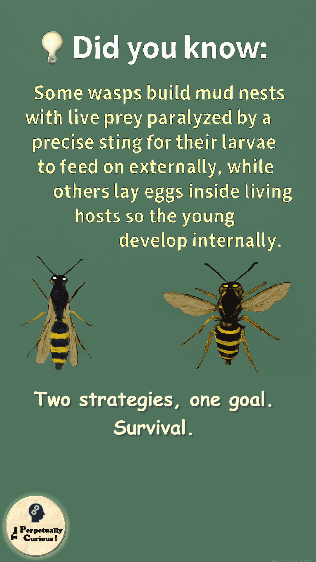 Wasp strategies illustrated through animal behavior and adaptation