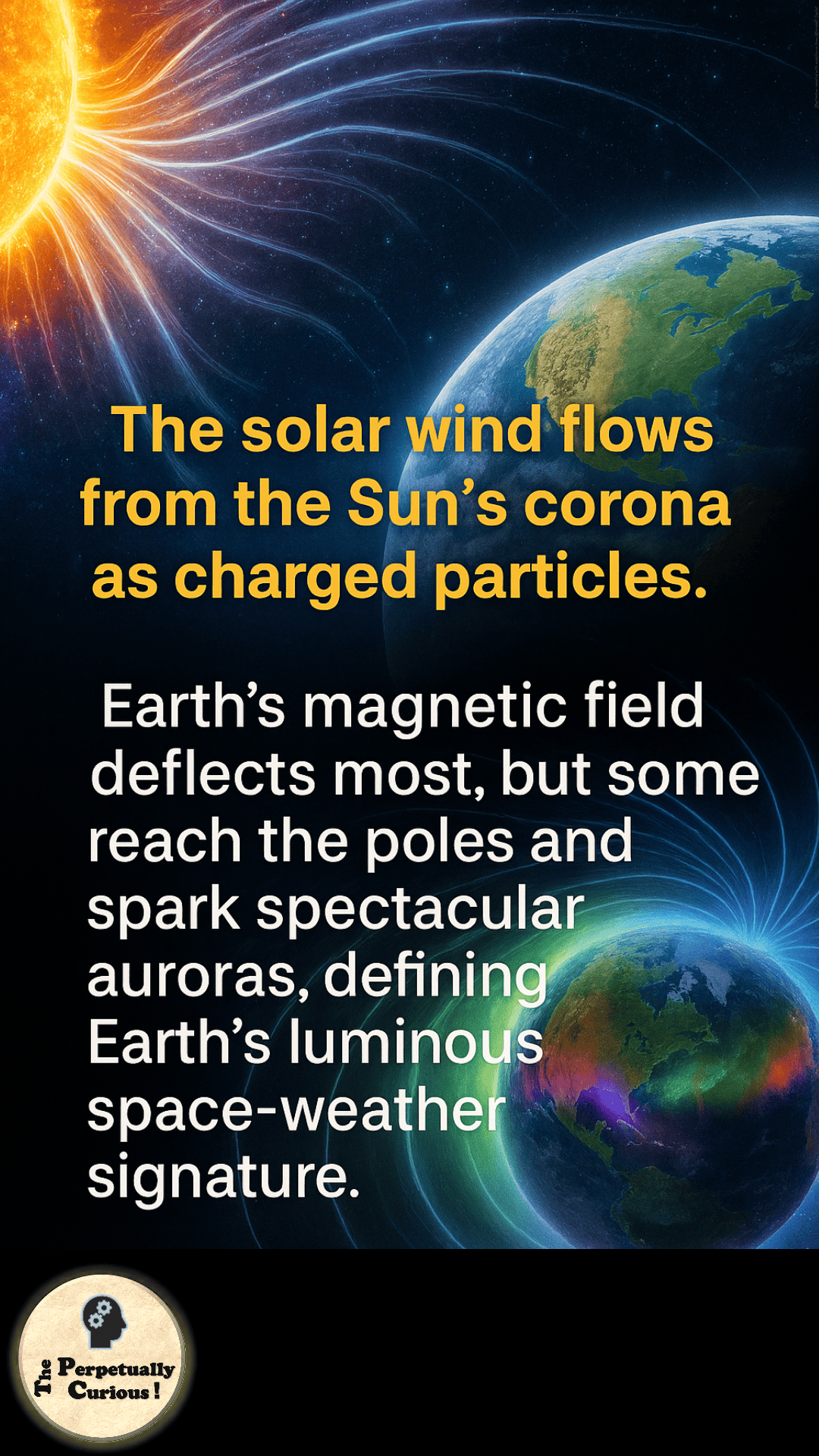 Visual gateway for an article on the solar wind