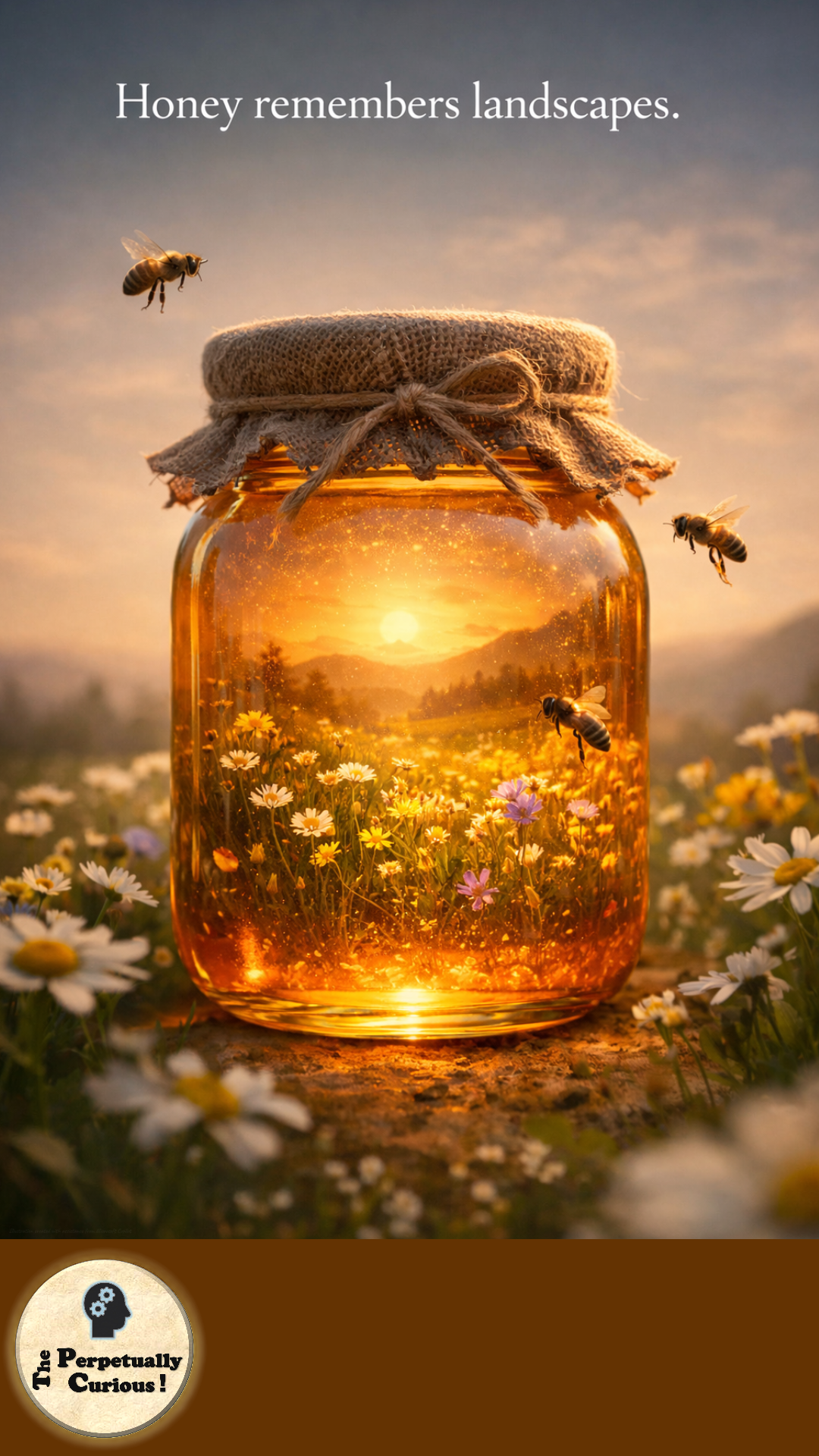 Honey visual introducing the natural production and structure of honey