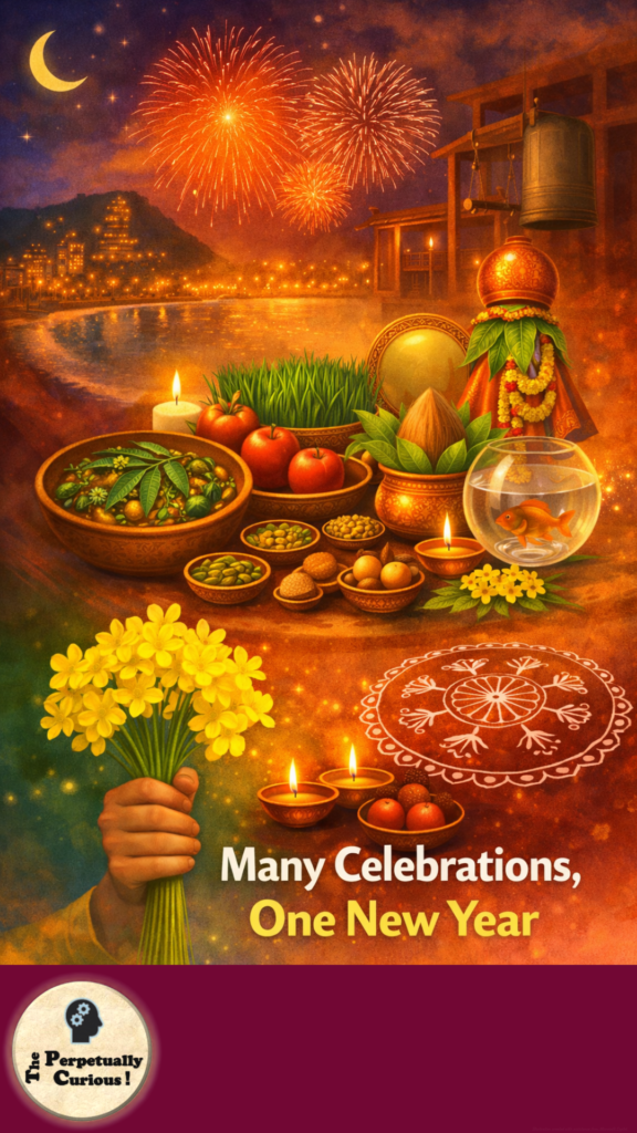 Illustration of different New Year celebrations across cultures. From The Perpetually Curious! From The Perpetually Curious!