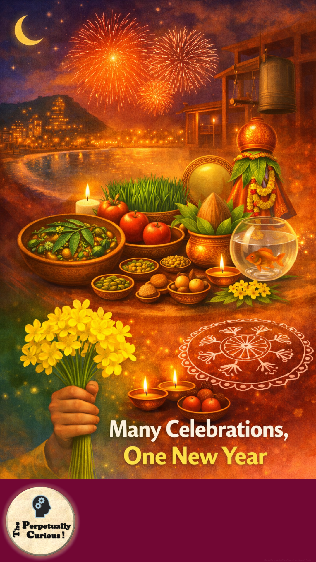 Visual gateway for an article about New Year traditions across cultures