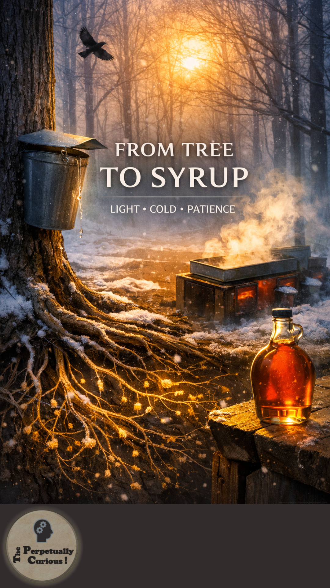 Maple syrup visual introducing the process and origin of maple syrup