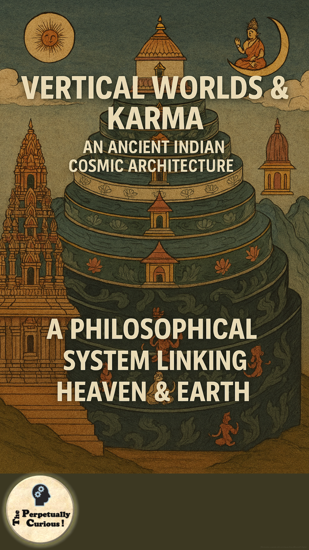 Visual gateway for an article about vertical worlds, symbolic architecture, and cosmic structure